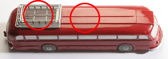 MB Pullman Bus: Kombination 2: Dach glänzend, mit Gepäckbrücke