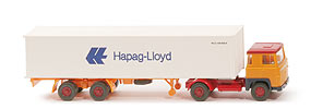 Scania 110  Container-Sattelzug - Hapag-Lloyd melonengelb / melonengelb - Hapag-Lloyd 8c