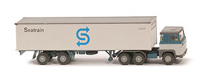 Zur Detailseite Scania 110  Container-Sattelzug - SEATRAIN azurblau/altweiß Frontdruck - Seatrain