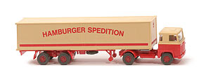 Scania 111  Koffer-Sattelzug - Hamburger Spedition mit Lkr/Sp - 512/4c