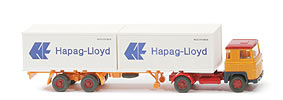 Zur Detailseite Scania 110  Container-Sattelzug - Hapag-Lloyd melonengelb / melonengelb - Hapag-Lloyd 8c