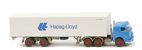 US-Zugmaschine Container-Sattelzug - Hapag-Lloyd 1 x 40 ft, Kabine signalblau - Hapag-Lloyd 11 ?