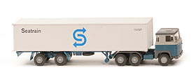 Zur Detailseite Scania 110  Container-Sattelzug - SEATRAIN silbergrau/azurblau - 520/34 ?