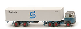 Scania 111  Container-Sattelzug - SEATRAIN hellblaugrau / azurblau - 520/40d