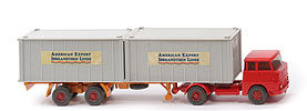 Henschel HS 14 Container-Sattelzug - AMERICAN EXPORT ..., 2 x 20 ft achatgrau, Bolzen dünn - American Export