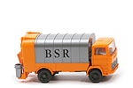 MB LP 1317 Müllwagen mit Spiegeln - BSR  - Werbemodell - m. Lkr. und Spiegeln, CH anthrazit - BSR (1) c