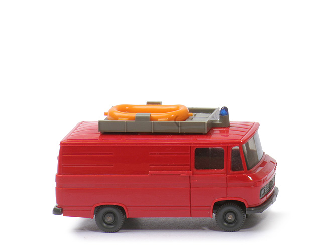 MB L 406 Wasserrettung - rot, Dachaufbau betongrau, Boot orangegelb - 605/3e