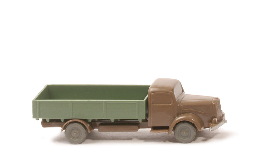 MB L 5000  uv Pritschen-LKW - FH, CH blassbraun , PR dunkelresedagrün - 430/7f