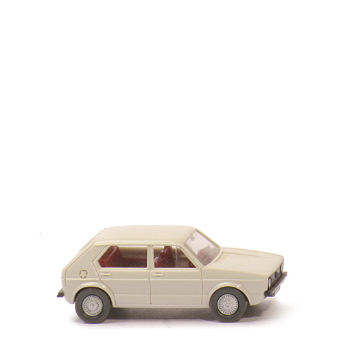 VW Golf I 4-türig - grauweiß, m. Dreieckfenster, o. Spiegel - 44/3a