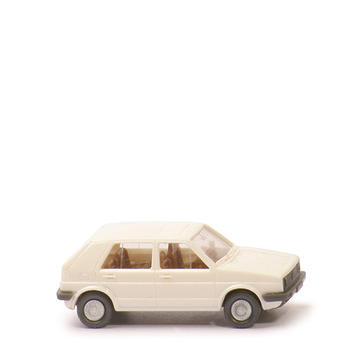 VW Golf II, 4-türig - helles cremeweiß, mit Stahlschiebedach - 44/7a