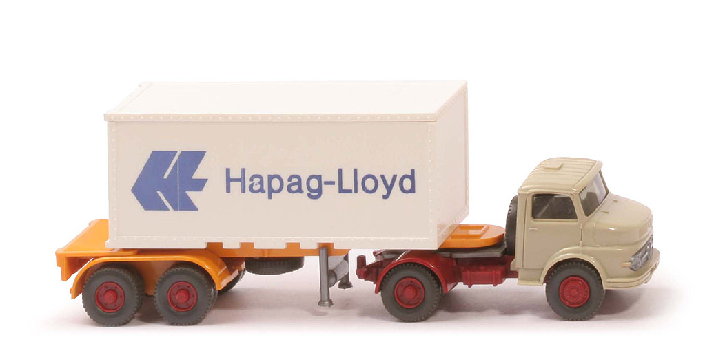 MB LS 1413 Container-Sattelzug 20 ft - Hapag-Lloyd Glattwand-Container o. Nummer - Hapag-Lloyd (1413) ?