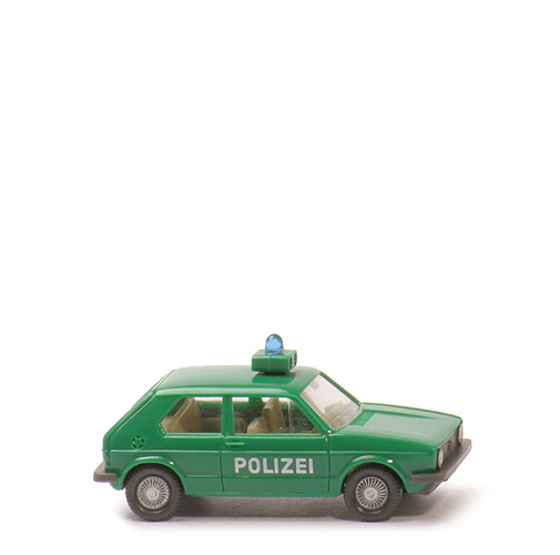 VW Golf I Polizeiwagen - Blaulicht gerundet, Stoßstange umgreifend - 104/1a