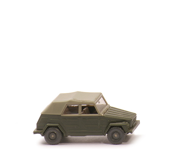VW 181 geschlossen - flaschengrün,Verdeck kieselgrau,Chassis flaschengrün - 39/1e