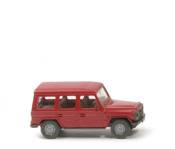MB 230 G - rubinrot, Dach aufgesetzt, Hecktür 2-teilig - 266/4a