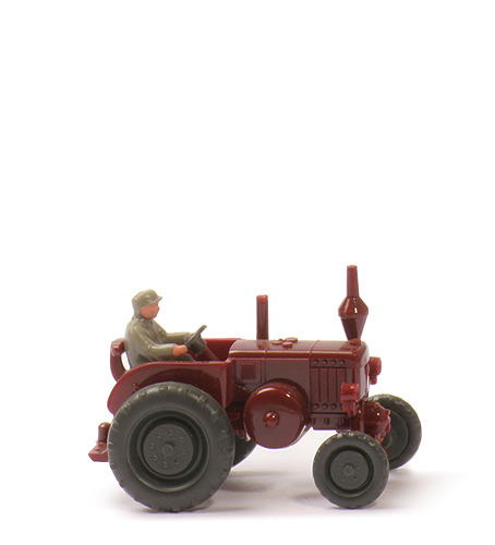 Lanz Bulldog - braunrot, Ansaugrohr integriert lang - 880/12b