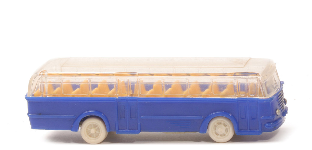 Büssing Trambus - alte Form, Fenster gerundet, dunkelultramarin, CH hellgelbgrau - 720/2a