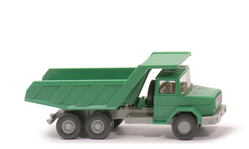 Magirus Deutz Muldenkipper - FH, Mulde grün, CH silbergrau, mit Lkr - 671/2c