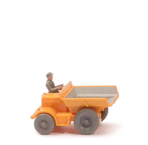 Auto-Schütter - melonengelb, Mulde gesilbert, mit Fahrer - 657/2c