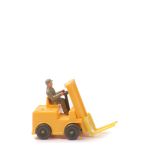 Gabelstapler - gelb, BP 117/WM/Germany, mit Bohrlöchern - 1170/3b