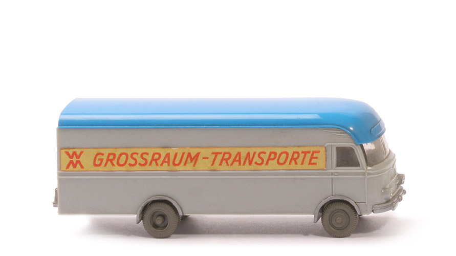 MB LP 312 Großraum-Möbelwagen - WM Großraum-Transporte, silbergrau/himmelblau - 500/3a