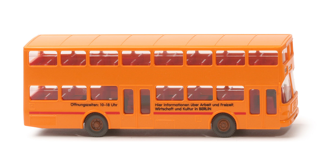 MAN SD 200 Doppeldeck-Bus - Berlin-Werbung, orangegelb - 730/14