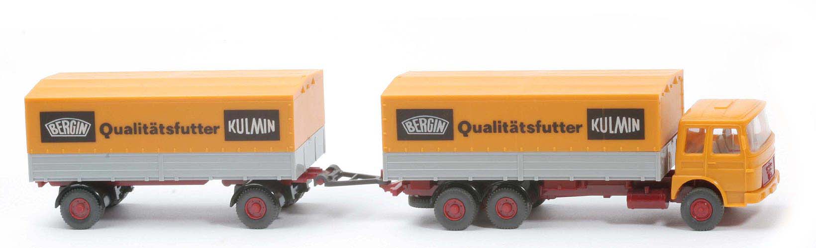 Fernlastzug MAN Büssing 22.320 - dunkles chromgelb/silbergrau - Bergin Kulmin