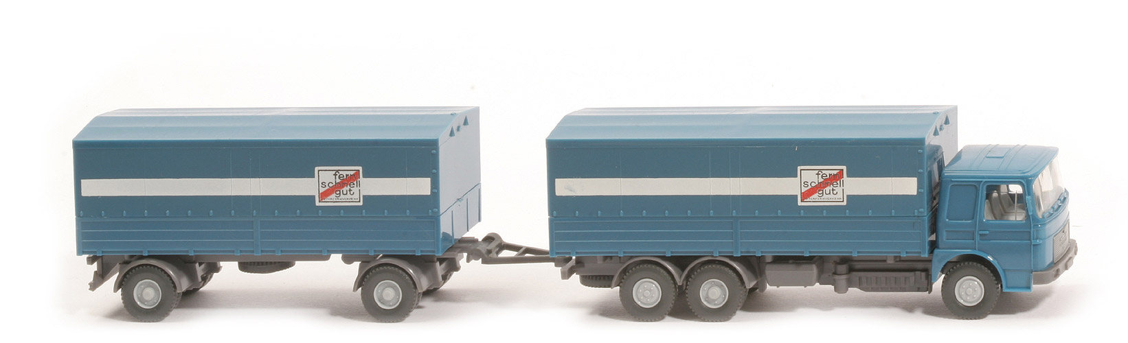 Fernlastzug MAN Büssing 22.320 UNL - Fernschnellgut, azurblau - 470/9b