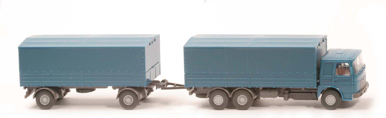 Fernlastzug MAN Büssing 22.320 UNL - unbeschriftet, azurblau - 470/11