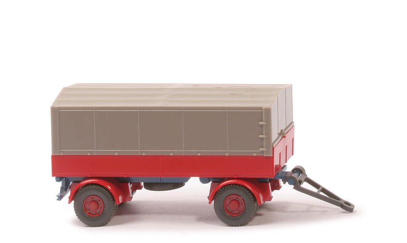 LKW-Anhänger (für MAN-Nahverkehr) - rot, Plane graubeige geschlossen - 403/2a