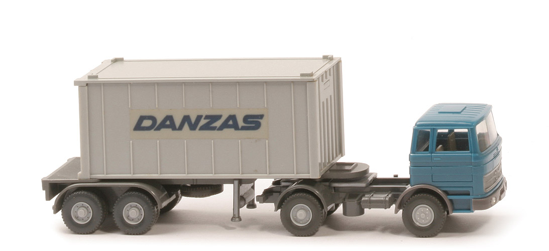 MB LPS 1620 Container-Sattelzug 20 ft - Danzas (Folie), Auflieger basaltgrau - Danzas