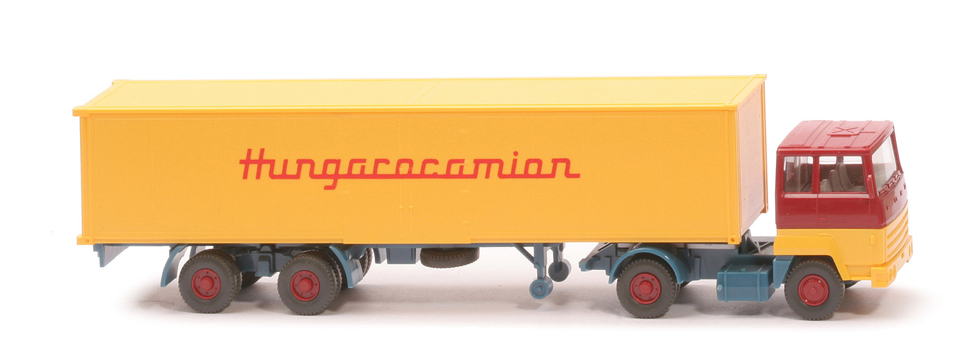 Ford Transcontinental Koffer-Sattelzug  - Hungarocamion, rubinrot/gelb - 540/33b