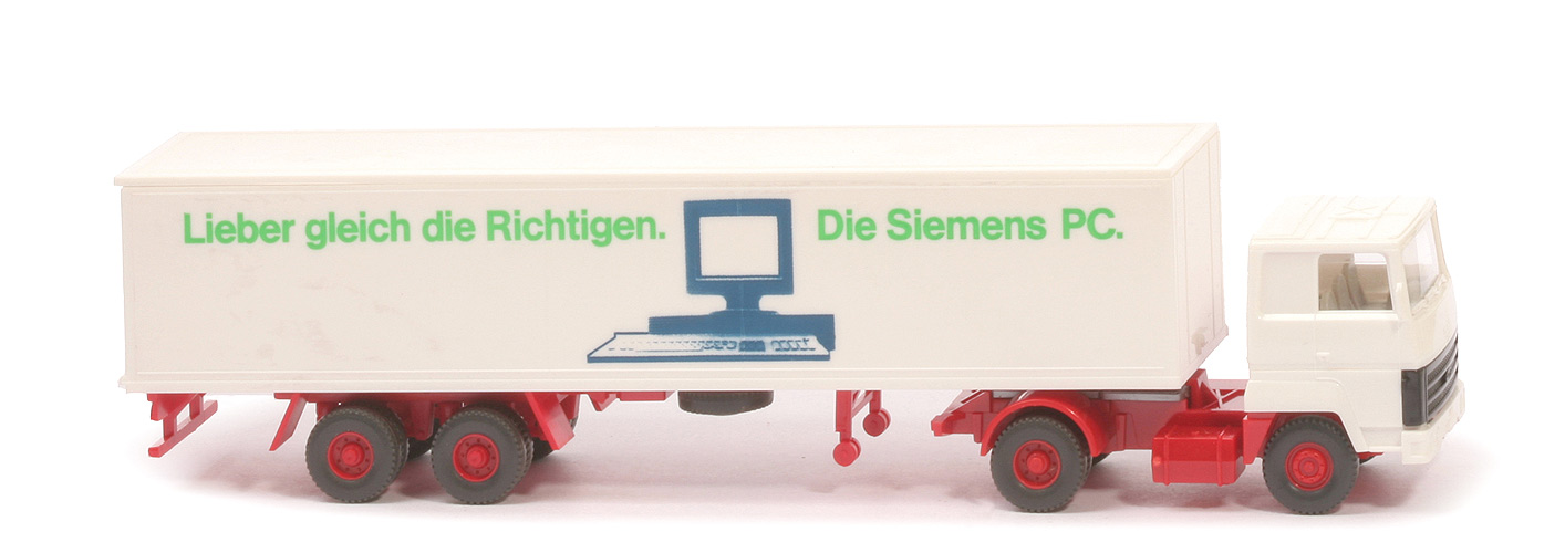 Ford Transcontinental Koffer-Sattelzug  - Siemens PC - CH rot statt capriblau - original? - 540/38 ?