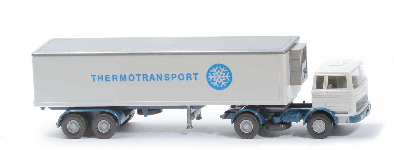 MB LPS 1620 Tiefkühlsattelzug Thermotransport - ZM altweiß/azurblau, Auflieger: Dach silbern, CH azurblau - 528/8a