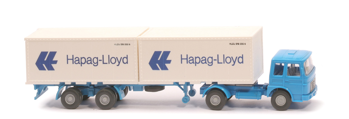 MAN 19.230 Container-Sattelzug - Hapag-Lloyd 2 x 20 ft, himmelblau - Hapag-Lloyd 7 ?