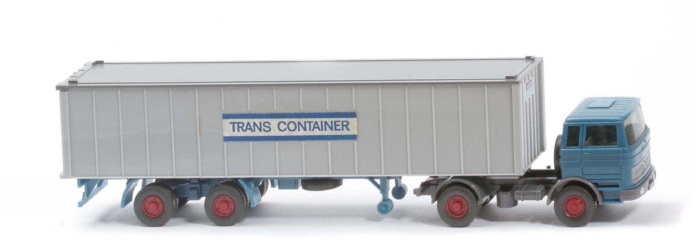 MB LPS 1620 Container-Sattelzug II - TRANS CONTAINER (blau) azurblau / basaltgrau - 523/14a