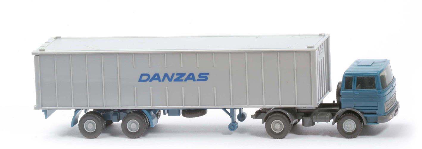 MB LPS 1620 Container-Sattelzug II - DANZAS azurblau / basaltgrau - 523/10a