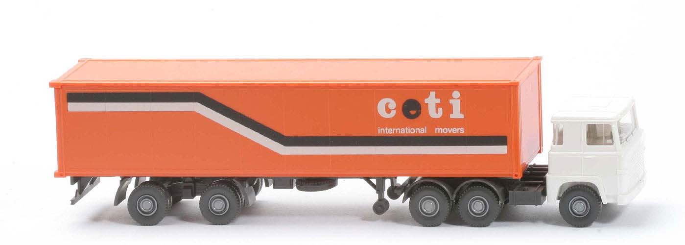 Scania 111  Container-Sattelzug - ceti, weiß / weiß - 520/46a