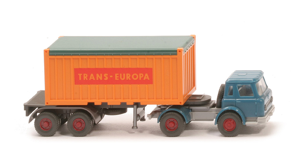 IH Container-Sattelzug 20 ft - OT Trans-Europa, ZM azurblau/silbergrau - 526/12 ?