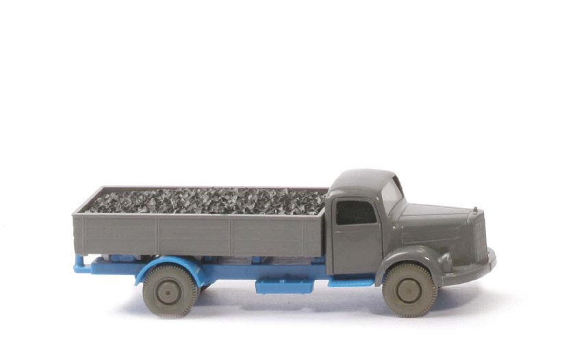 MB L 3500 Pritsche mit Kohlenladung - FH, PR basaltgrau, CH himmelblau - 430/14g
