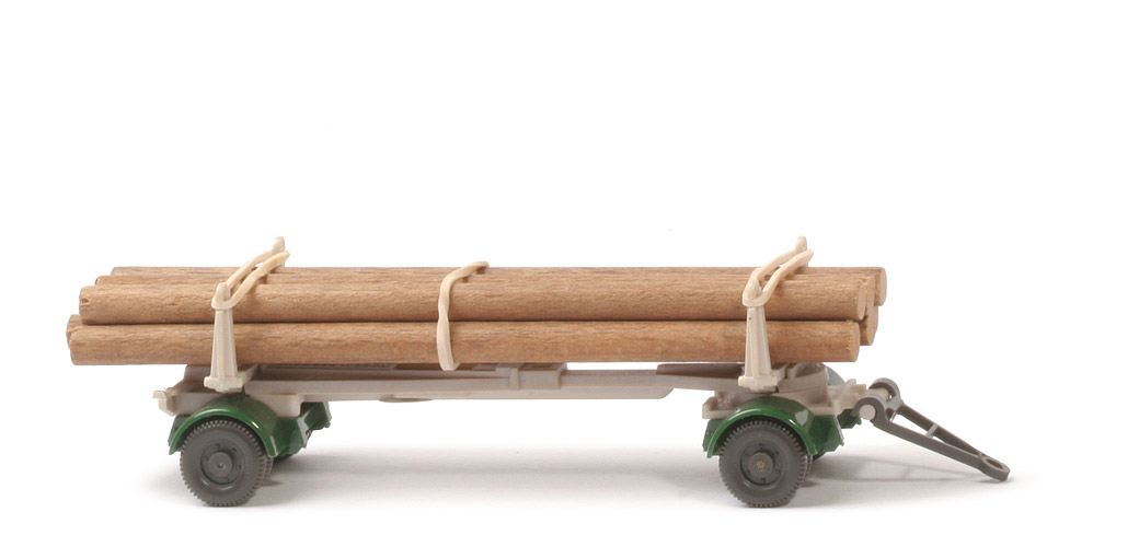Langholzanhänger (Typ 2) - Kotflügel laubgrün, Aufbau hellelfenbein - 391/6d
