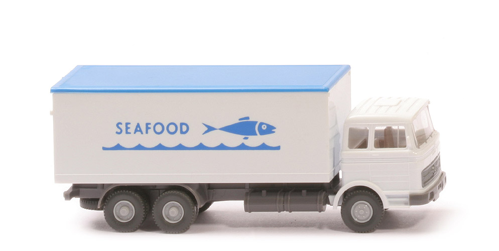 MB LP 2223 Koffer-LKW - Seafood, Dach signalblau - 450/19a