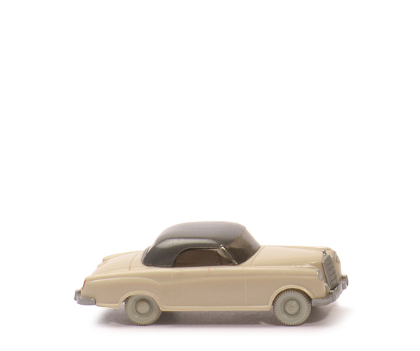 Mercedes 220 Coupé - hellgelbgrau/anthrazit, mit Stern, Nrn.-Schild an Karosserie - 144/2c