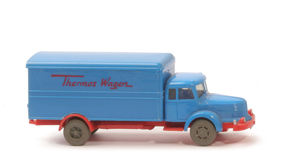 Krupp Titan Thermos Wagen - Aufbau himmelblau, CH blassrot - 484/2a