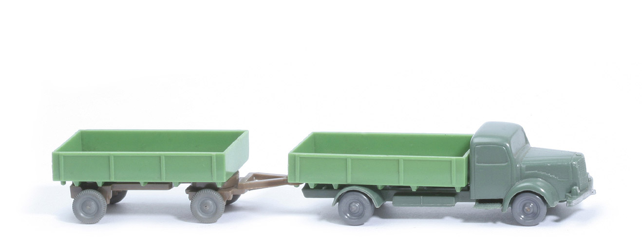 MB L 5000  uv Pritschen-LKW - FH, CH dunkelresedagrün, PR maigrün - 430/7i