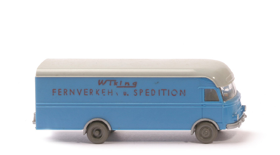 MB LP 312 Großraum-Möbelwagen - Wiking Fernverkehr u. Spedition, himmelblau/silbergrau - 500/1b