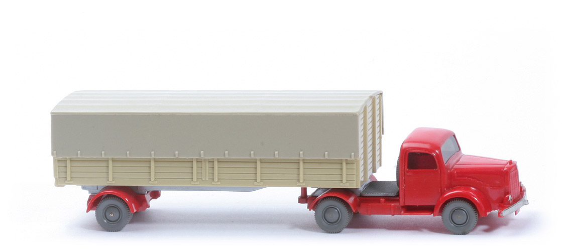MB L 5000 S Alter Pritschen-Sattelzug - ZM rot, Aufl. elfenbein - 510/5 ?