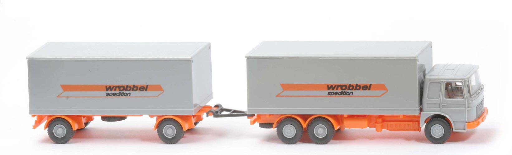 MAN Büssing 22.320 UNL Fernlastzug - silbergrau / rotorange - Wrobbel