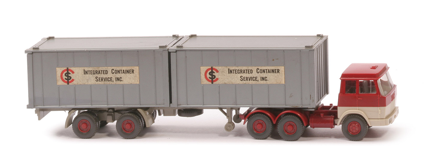Hanomag-Henschel Container-Sattelzug - ICS 2 x 20 ft , silbern - ICS (2) d