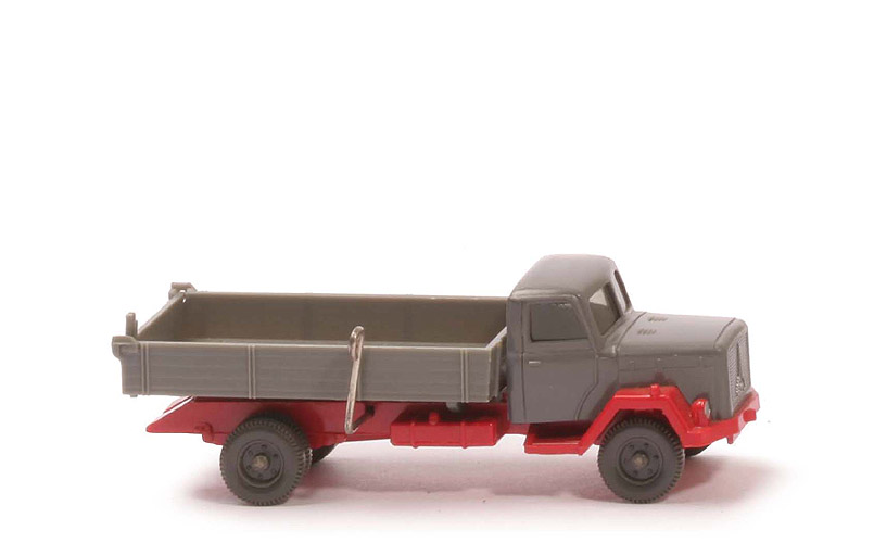 Magirus Saturn Flachpritschenkipper (2-achsig) - FH, PR basaltgrau, CH rot - 424/3a