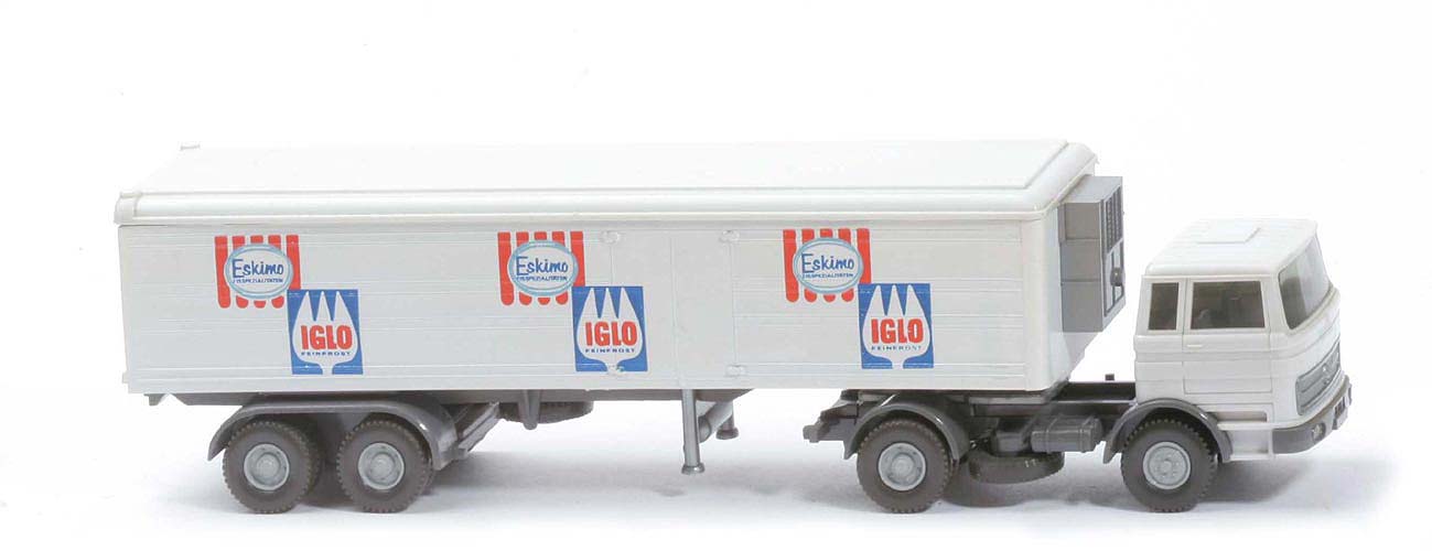 MB LPS 1620 Tiefkühlsattelzug alter Auflieger - Eskimo Iglo, Ladegut - 528a/1
